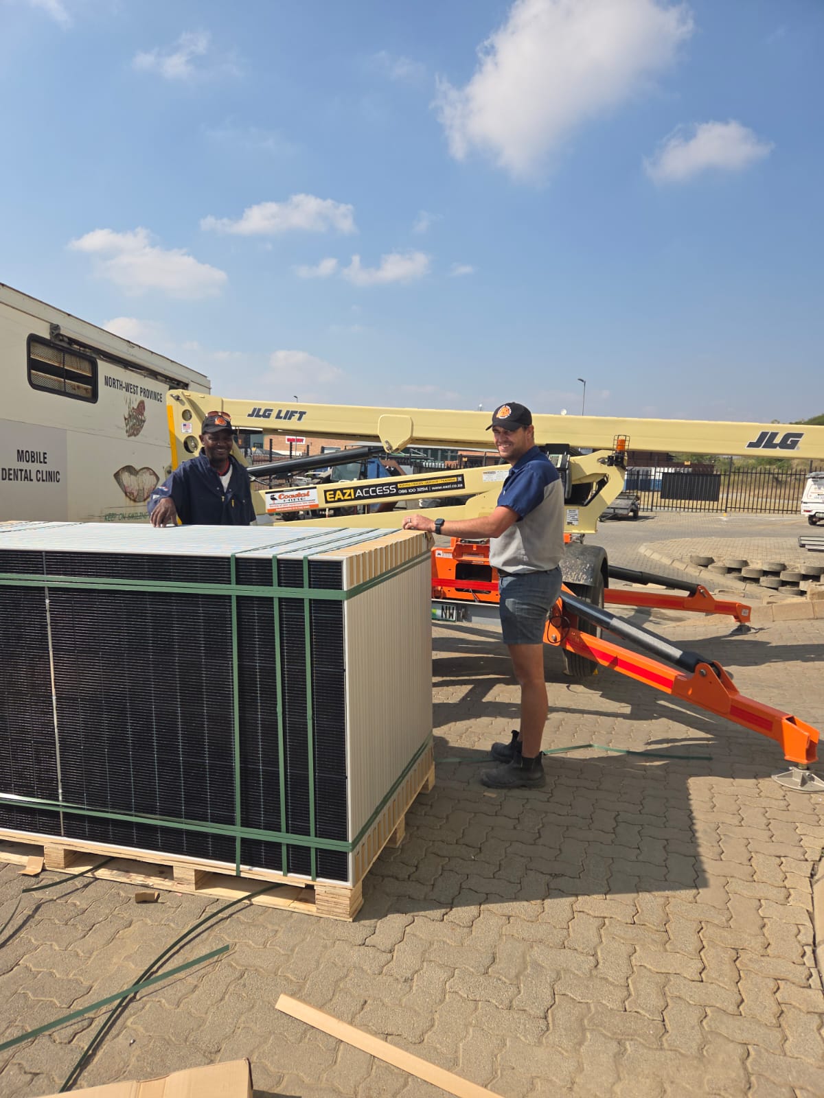 Industrial roof solar array overview